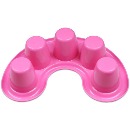 2 Pcs Nail Art Bubble Bath Bowl Nail Hand Soak Tray Acrylic Gel Nails Soaking Trays Black & Pink Colour VXN Beauty