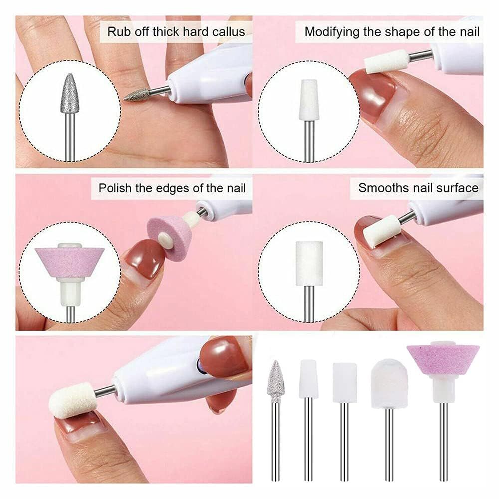 5-in-1 Professional Electric Manicure Sander Nail File Grooming Sets, Nail Art Trimming Machine DIY Pedicure Kit VXN Beauty