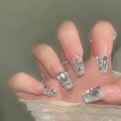 Nail art patches, beautiful and fashionable nail patches, finger decorations, cosmetics and decorative products, wearable -3pcs VXN Beauty