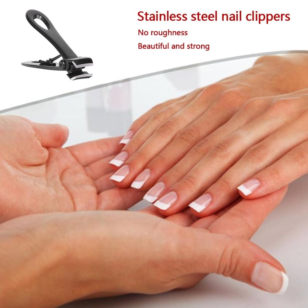 Stainless Steel Thick Wide Jaw Nail Clippers for Seniors & Adults, 2 Pack VXN Beauty