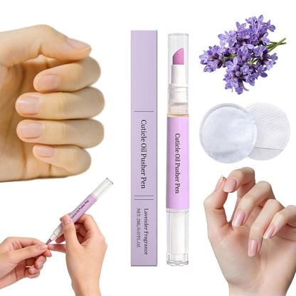 Cuticle Pen, Cuticle Cleaner Pen That Exfoliates,  New Ceramic Cuticle Pusher & Oil Pen, Nail Care Tool for Dry Damaged Nails VXN Beauty