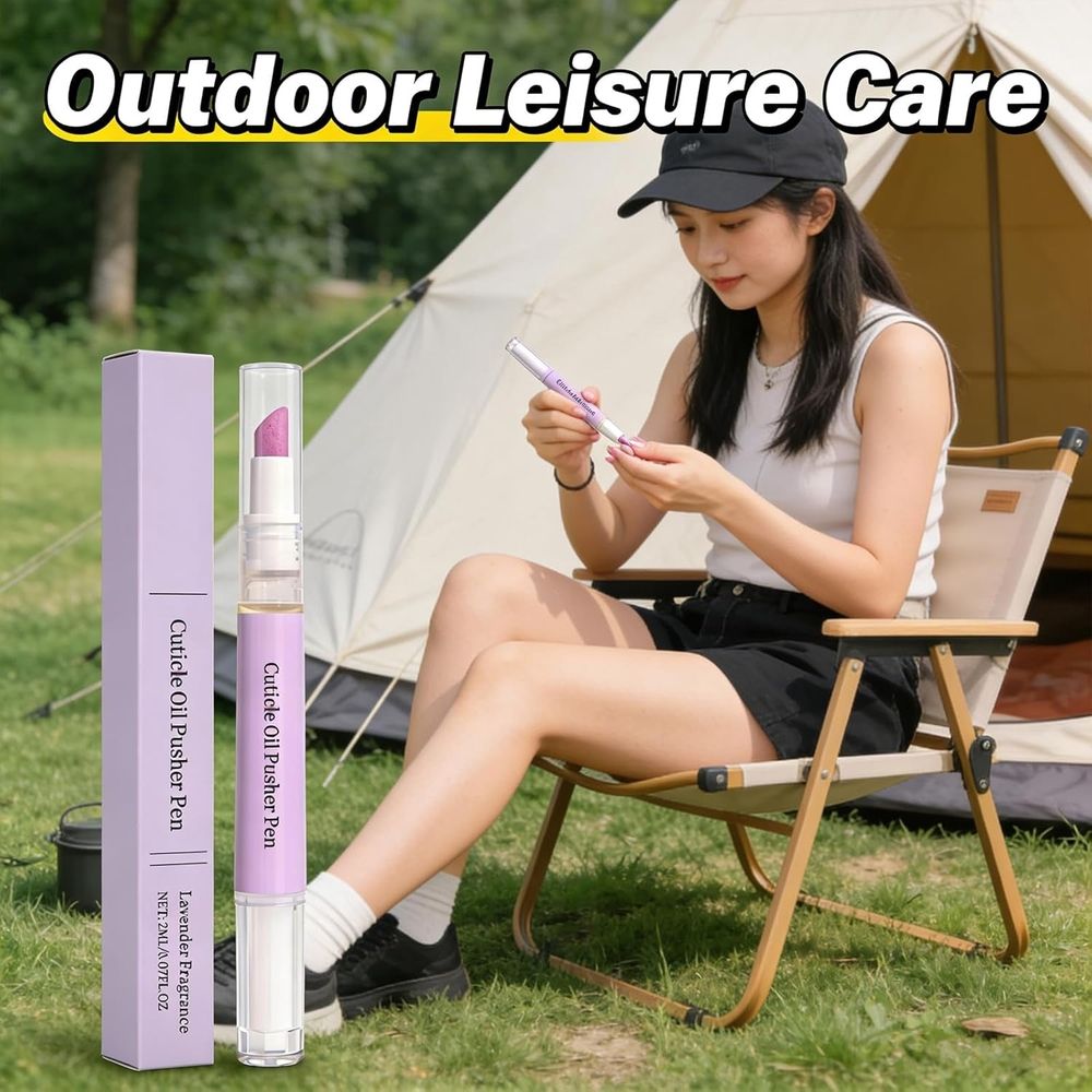 Cuticle Pen, Cuticle Cleaner Pen That Exfoliates,  New Ceramic Cuticle Pusher & Oil Pen, Nail Care Tool for Dry Damaged Nails VXN Beauty