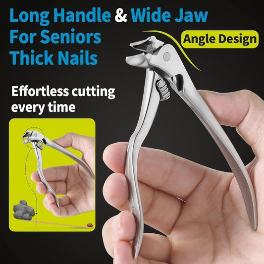 Toenail Clippers, Toe Nail Clippers for Thick Nails for Seniors, Stainless Steel Nail Clipper with Curved, Precision Blades, Effortless for Thick Nails & Seniors VXN Beauty