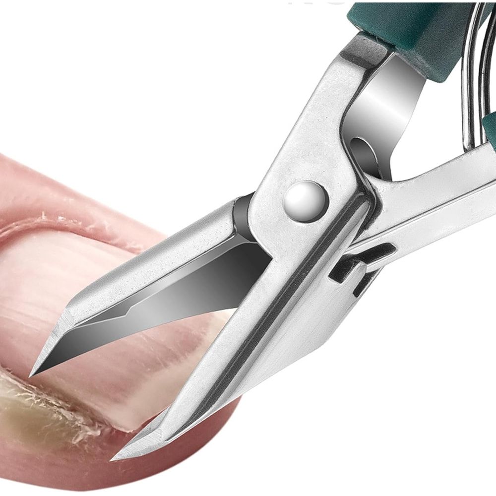 Beveled Nail Clippers, Wide Jaw Opening Anti-Splash Slanted Nail Clipper, with Ultra-Sharp Tips for Precise Access to Nail Grooves VXN Beauty