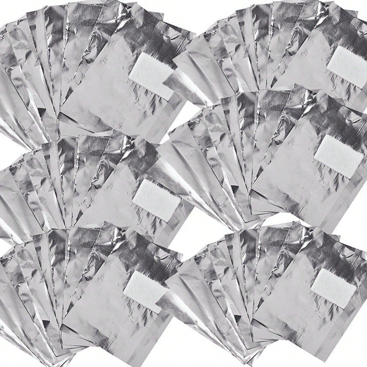 100pcs Aluminum Foil Nail Polish Remover Pads Absorbent Fabric Blocks For Home Manicure Salon Use Remove Gel Polish Acrylic Nails Nail Supplies Tools VXN Beauty