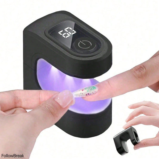 Portable Mini Nail Dryer Lamp USB Rechargeable Nail Gel Curing Light For Gel Polish Nail Art Suitable For Home DIY Manicure Kit Nail Supplies Tools(Black) VXN Beauty