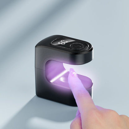 Portable Mini Nail Dryer Lamp USB Rechargeable Nail Gel Curing Light For Gel Polish Nail Art Suitable For Home DIY Manicure Kit Nail Supplies Tools(Black) VXN Beauty