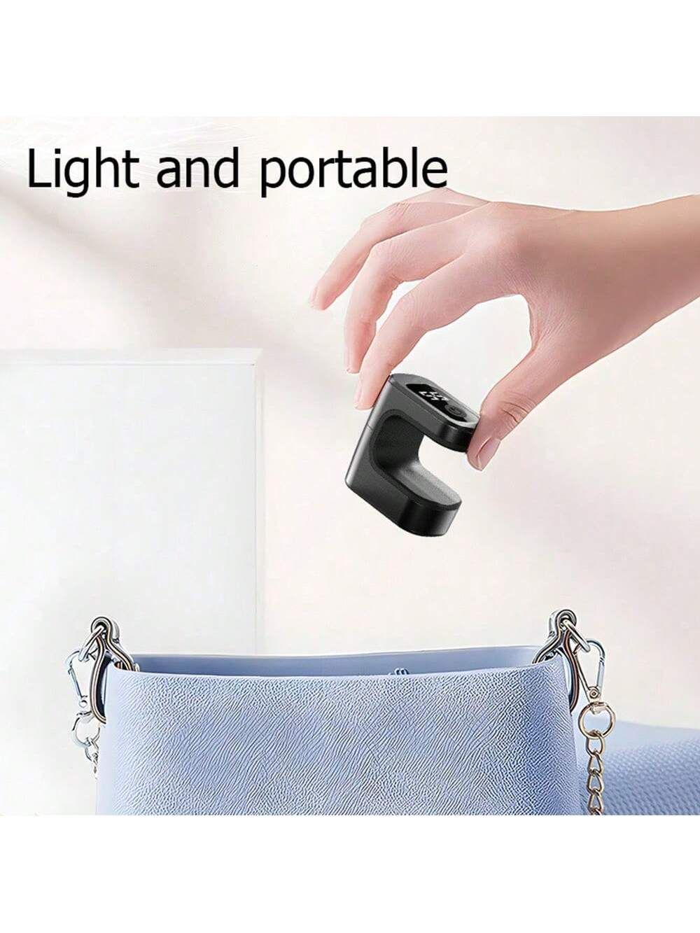 Portable Mini Nail Dryer Lamp USB Rechargeable Nail Gel Curing Light For Gel Polish Nail Art Suitable For Home DIY Manicure Kit Nail Supplies Tools(Black) VXN Beauty