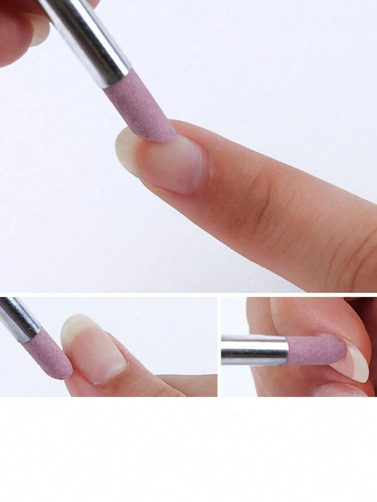 5Pcs Nail Art Tool Set 45 Degree Cuticle Remover Dead Skin Pusher Nail Buffer Polisher Pen Quartz Ceramic Head Manicure Pedicure Kit Home Professional Use Nail Black VXN Beauty