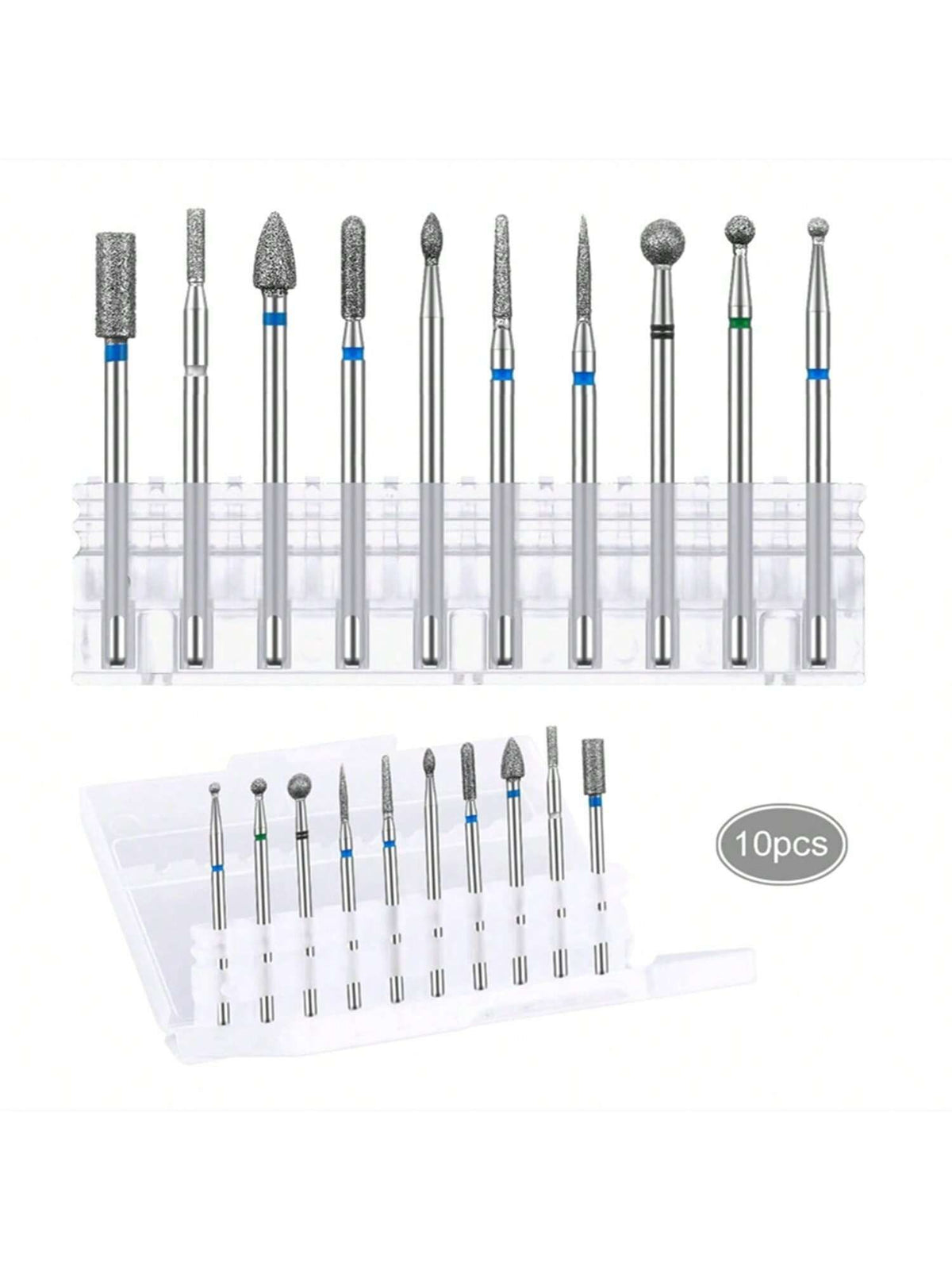 10 Pieces Nail Drill Bit Sander 332 Electric Nail File Diamond Pedicure Professional Sander Nail Accessories Sets Nail Drill Bits Pedicure Nail Art Tools Manicure Kit VXN Beauty