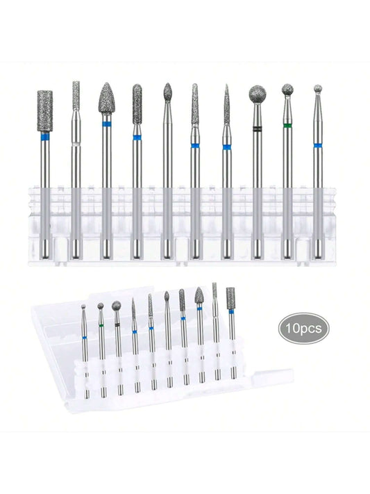 10 Pieces Nail Drill Bit Sander 332 Electric Nail File Diamond Pedicure Professional Sander Nail Accessories Sets Nail Drill Bits Pedicure Nail Art Tools Manicure Kit VXN Beauty