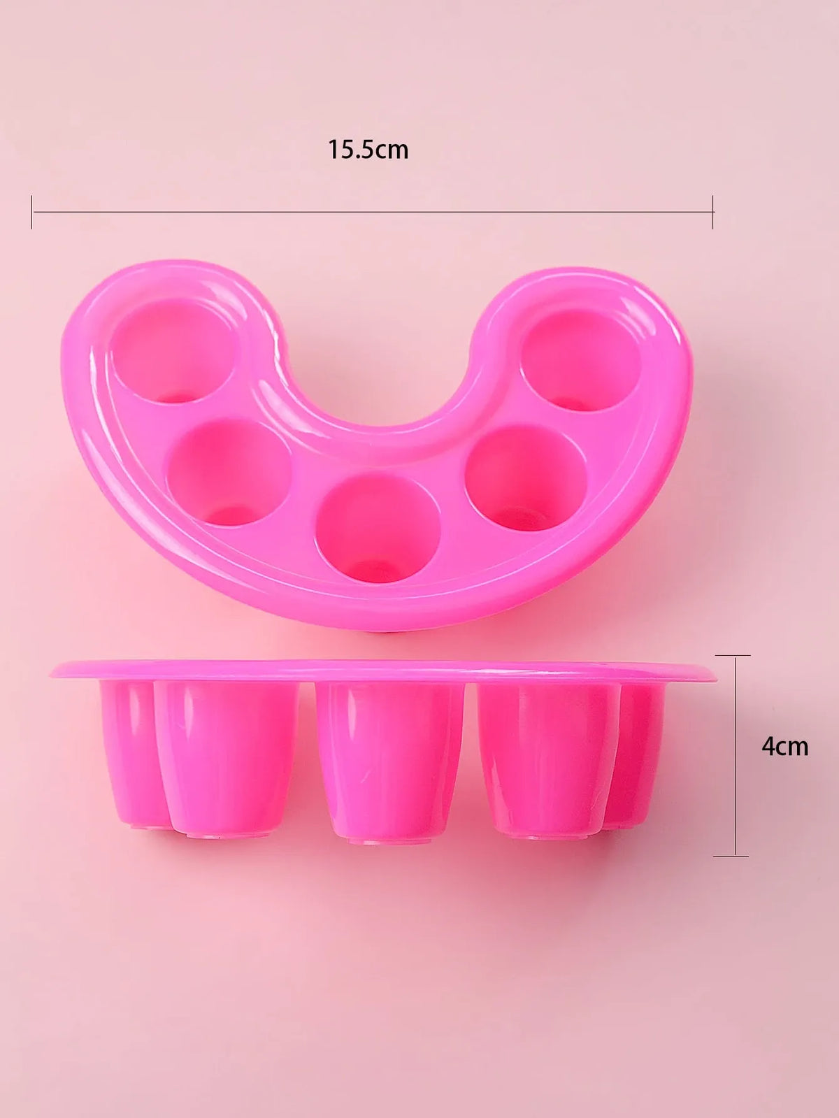 2pcs Nail Soak Bowl Manicure Tray Acrylic Nail Art Tools Salon Supplies For Soaking Fingertips Press On Nails Pedicure Spa Kit Pink VXN Beauty