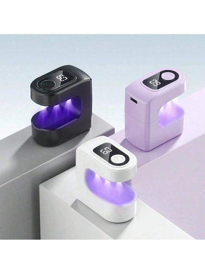 Portable Mini Nail Dryer Lamp USB Rechargeable Nail Gel Curing Light For Gel Polish Nail Art Suitable For Home DIY Manicure Kit Nail Supplies Tools(Purple) VXN Beauty