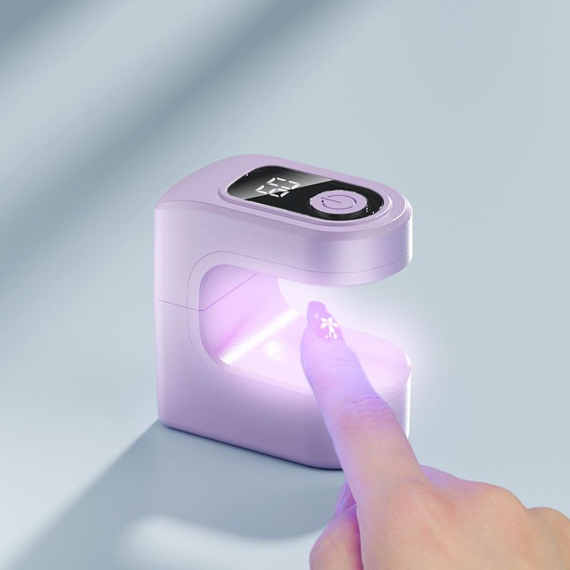 Portable Mini Nail Dryer Lamp USB Rechargeable Nail Gel Curing Light For Gel Polish Nail Art Suitable For Home DIY Manicure Kit Nail Supplies Tools(Purple) VXN Beauty