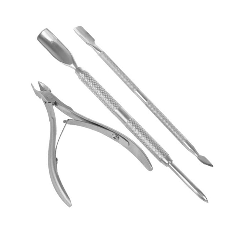 Nail Cuticle Spoon Pusher Remover Nail Cut Tool Pedicure Manicure Set. Pocket Nail Cuticle Nipper Pack Contains Nail Trimmer VXN Beauty
