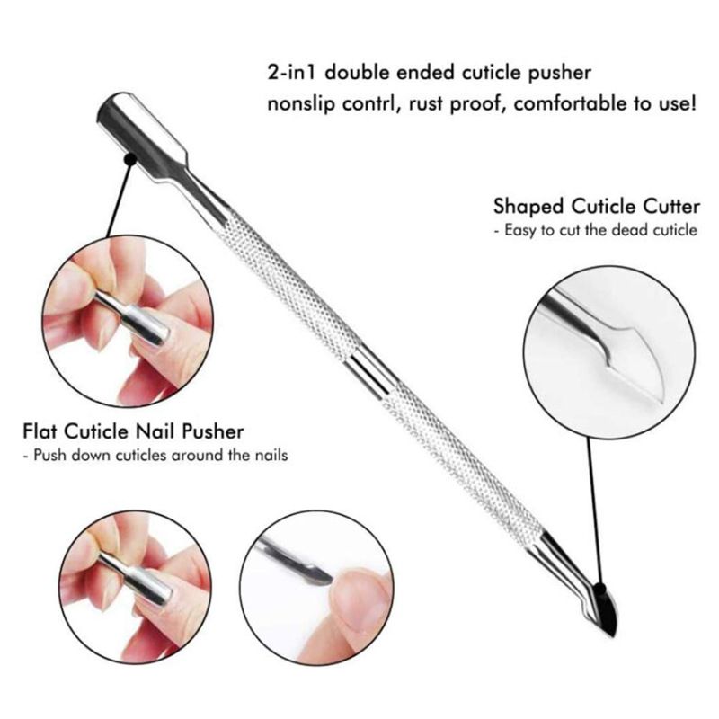 Nail Cuticle Spoon Pusher Remover Nail Cut Tool Pedicure Manicure Set. Pocket Nail Cuticle Nipper Pack Contains Nail Trimmer VXN Beauty
