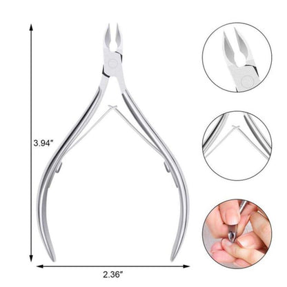 Nail Cuticle Spoon Pusher Remover Nail Cut Tool Pedicure Manicure Set. Pocket Nail Cuticle Nipper Pack Contains Nail Trimmer VXN Beauty
