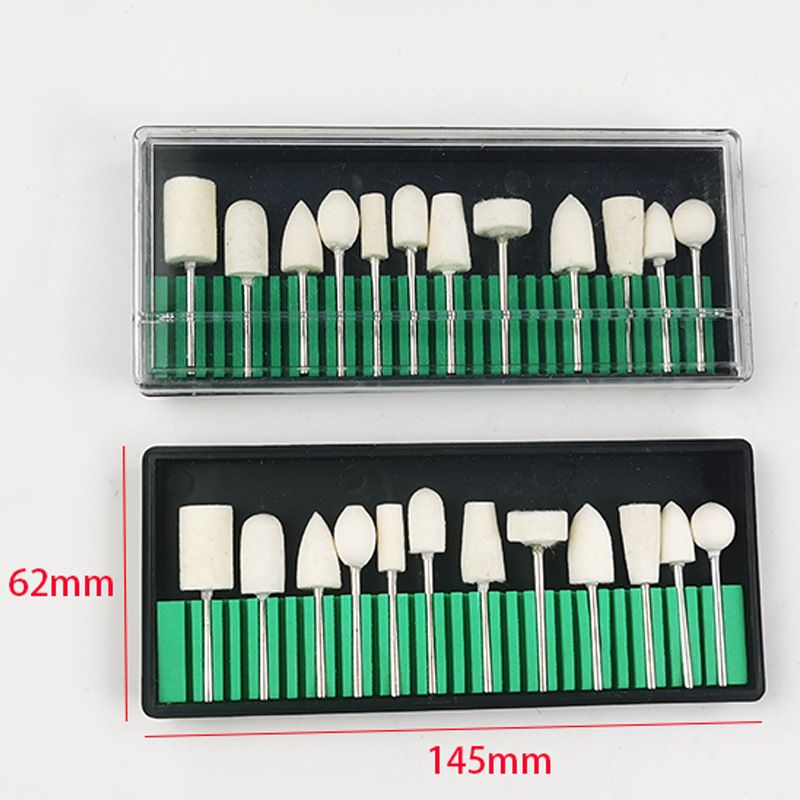 Nail Drill Bits - 12pcs/set Electric Nail Wool Polishing Drill Bits Kit 3/32 File Buffer Shank Bit Manicure Pedicure Tools VXN Beauty
