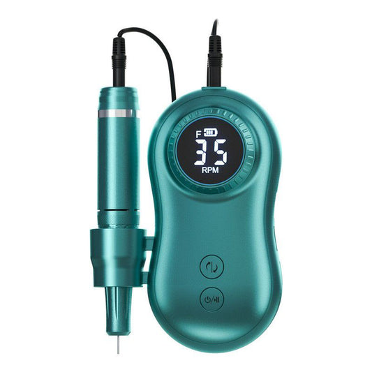 35000RPM Portable Nail Drill Machine Professional Rechargeable Efile Nail Drill, Low Heat Electric Nail File for Acrylic(Green) VXN Beauty