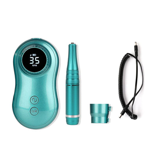 35000RPM Portable Nail Drill Machine Professional Rechargeable Efile Nail Drill, Low Heat Electric Nail File for Acrylic(Green) VXN Beauty