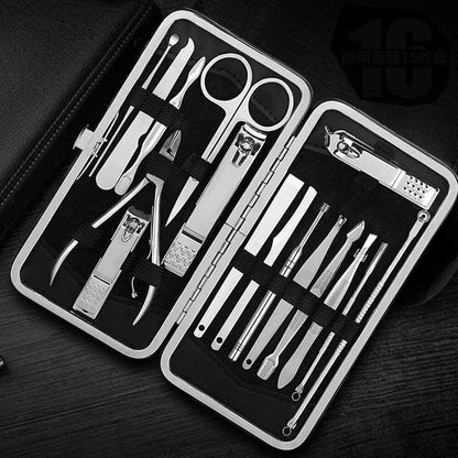 Nail Clippers 16Pcs Nail Art Manicure Tools Nails Clipper Scissors Tweezer Manicure Sets Nail Art Tools Durable VXN Beauty