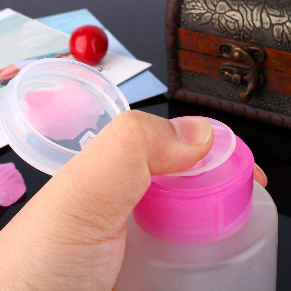 Nail polish remover container empty pump dispenser refillable portable bottle nail enhancement tools for storage VXN Beauty