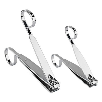 Nail Clipper Set,Carbon Steel Fingernail and Toenail Clippers for Seniors Long Handle with Metal Case for Women and Man Set of 2 VXN Beauty