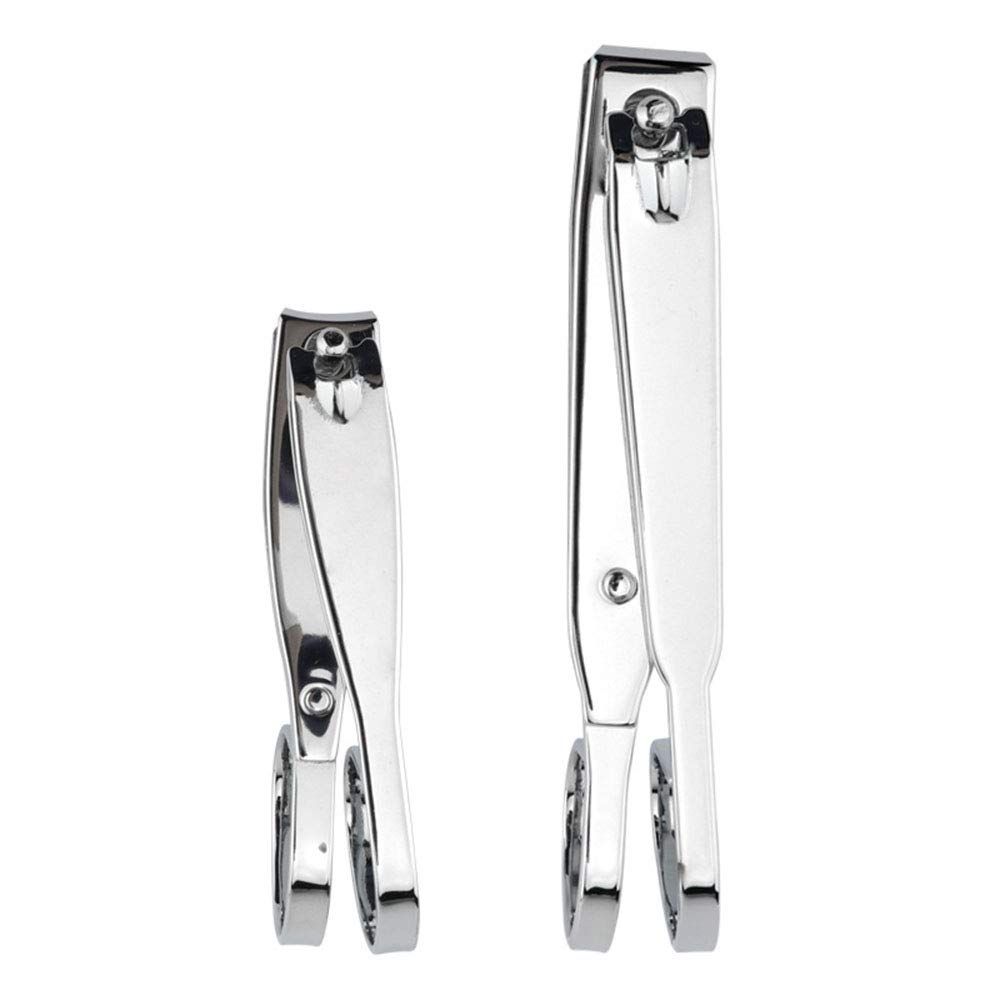 Nail Clipper Set,Carbon Steel Fingernail and Toenail Clippers for Seniors Long Handle with Metal Case for Women and Man Set of 2 VXN Beauty