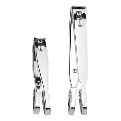 Nail Clipper Set,Carbon Steel Fingernail and Toenail Clippers for Seniors Long Handle with Metal Case for Women and Man Set of 2 VXN Beauty