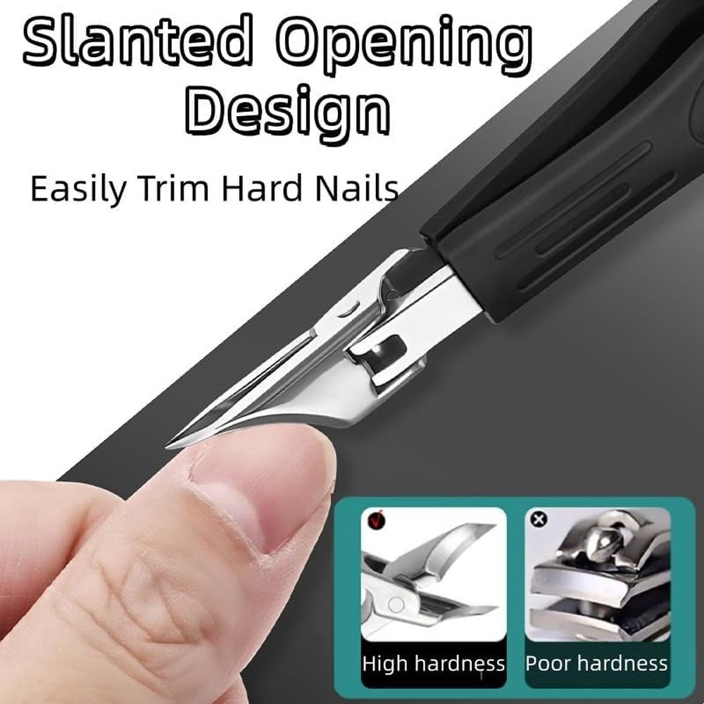 Professional 3-in-1 Pedicure Clipper Set, Premium 3-Piece Eagle Beak Nail Clipper Set, Super Sharp Oblique Nail Clippers, for Thick Nails, Seniors & Ingrown Care with File & Lifter VXN Beauty