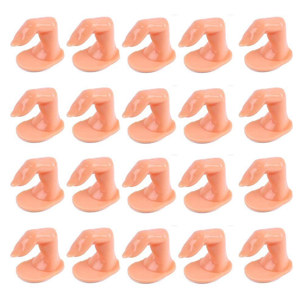 Practice Finger Nail Art Practice Finger Plastic Fake Fingers with Nails for Hand Nail Art Training Display Decoration (20pcs) VXN Beauty