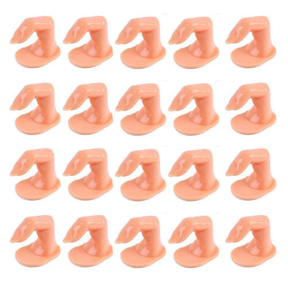 Practice Finger Nail Art Practice Finger Plastic Fake Fingers with Nails for Hand Nail Art Training Display Decoration (20pcs) VXN Beauty