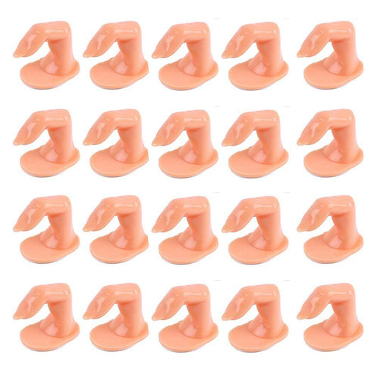 Practice Finger Nail Art Practice Finger Plastic Fake Fingers with Nails for Hand Nail Art Training Display Decoration (20pcs) VXN Beauty