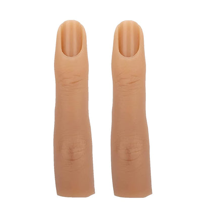 Silicone Practice Fingers for Acrylic Nails, Bendable Fake Nail Training Finger Manicure DIY Nail Art (3-2pcs) VXN Beauty