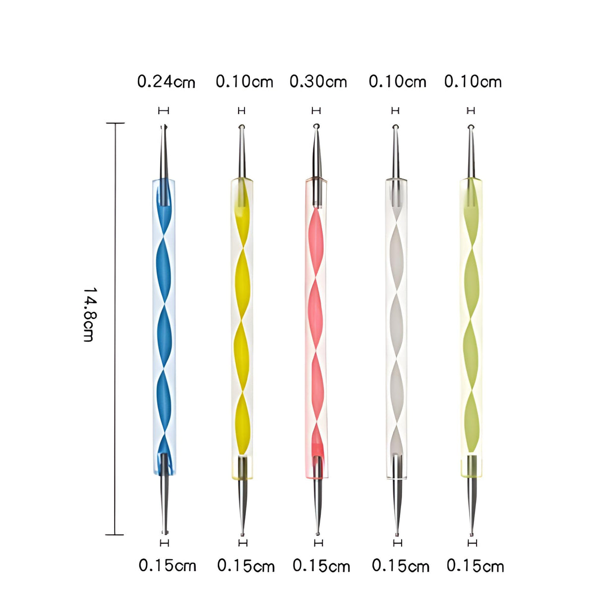 20-Piece Professional Nail Art Brushes Set, Dotting Tools, Dust Brush, Nail Drawing Pen for Perfect Manicure and Detailed Designs VXN Beauty