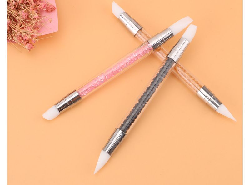 3 Pcs Nail Art Sculpture Pen Dual Tipped Silicone Nail Tools Acrylic Pen Silicone Brushes for Resin Nail Art Tools for Design VXN Beauty