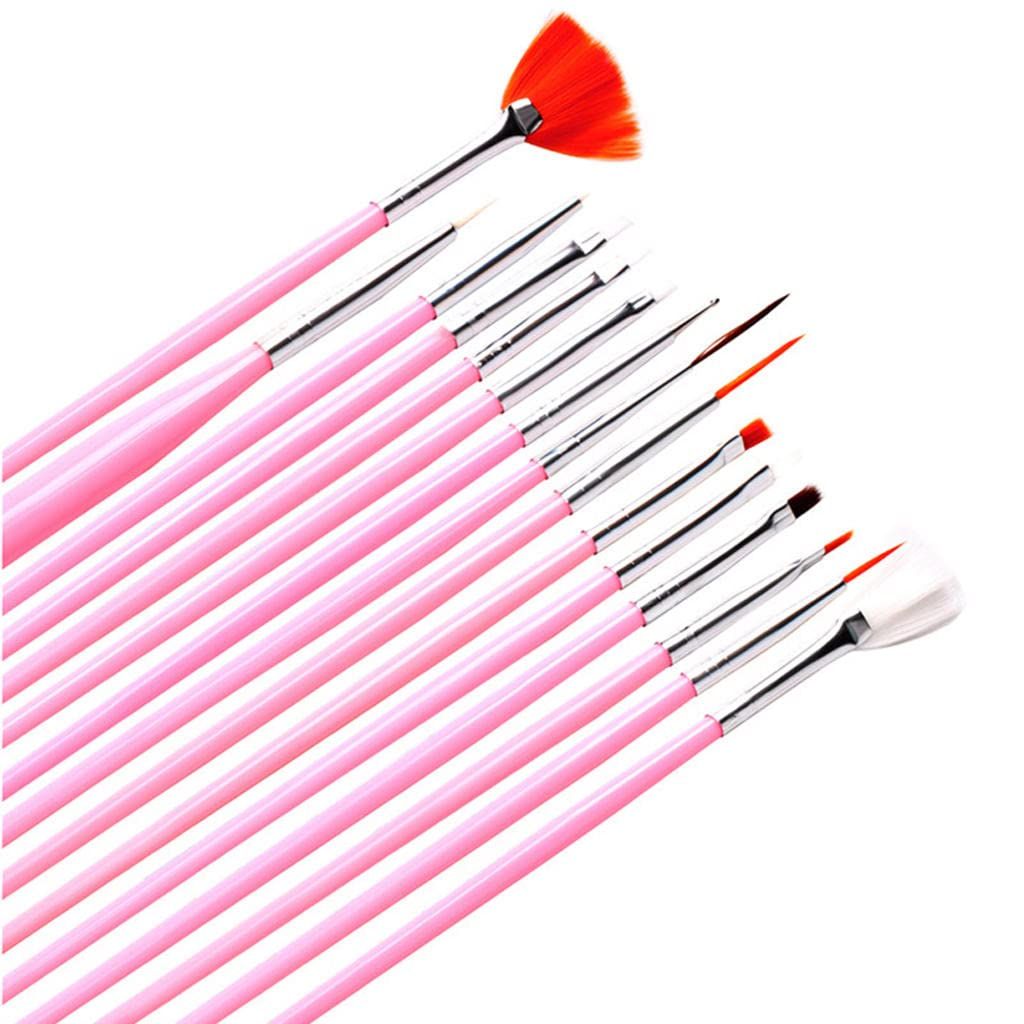 Nail Art Design Set, Professional Nail Art Tool Nail Art Brushes Dotting Pen Striping Tape Nail File Block Rhinestones Decoration VXN Beauty