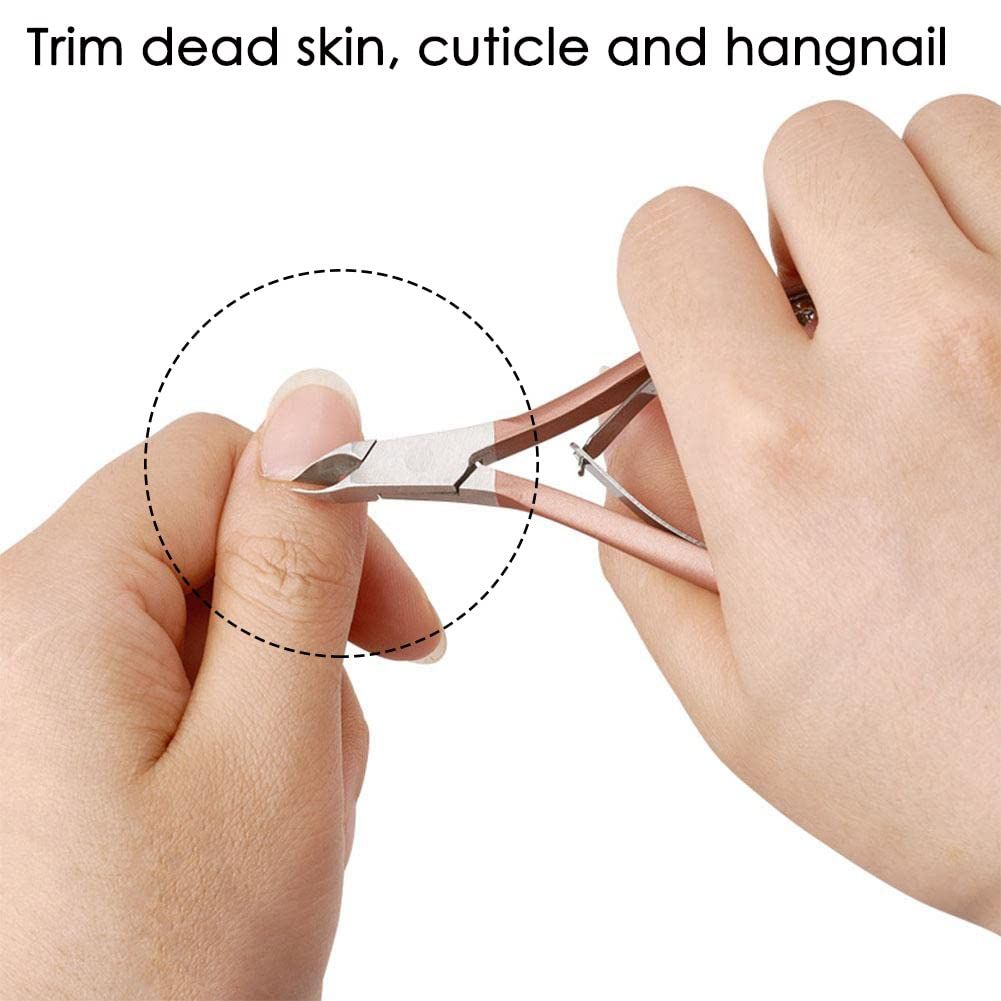 Stainless Steel Nail Dead Skin Scissors, Nail Trimmer For Hangnail Remover, Manicure Pedicure Tool(Rose Gold) VXN Beauty