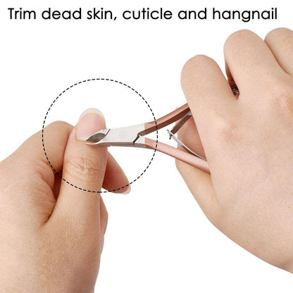 Stainless Steel Nail Dead Skin Scissors, Nail Trimmer For Hangnail Remover, Manicure Pedicure Tool(Rose Gold) VXN Beauty