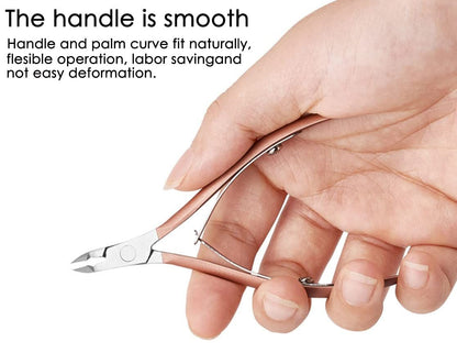 Stainless Steel Nail Dead Skin Scissors, Nail Trimmer For Hangnail Remover, Manicure Pedicure Tool(Rose Gold) VXN Beauty
