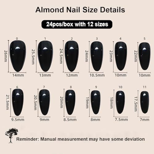 Elegant almond press-on nails for daily occasions, parties, and holiday gatherings (Burgundy) VXN Beauty