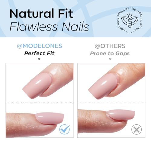 Full Cover Oval Press-On Nails Set: Easy, Trendy For Daily Wear, Parties & Gifting (Light Sky Blue) VXN Beauty