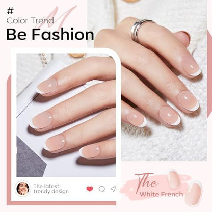 French Manicure Nail Set for Salon & Home DIY Nail Art, Complete at-Home Nail Care Kit (light pink) VXN Beauty