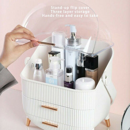 Dustproof Makeup Organiser – Cosmetic Storage Drawer Box with Display Stand VXN Beauty
