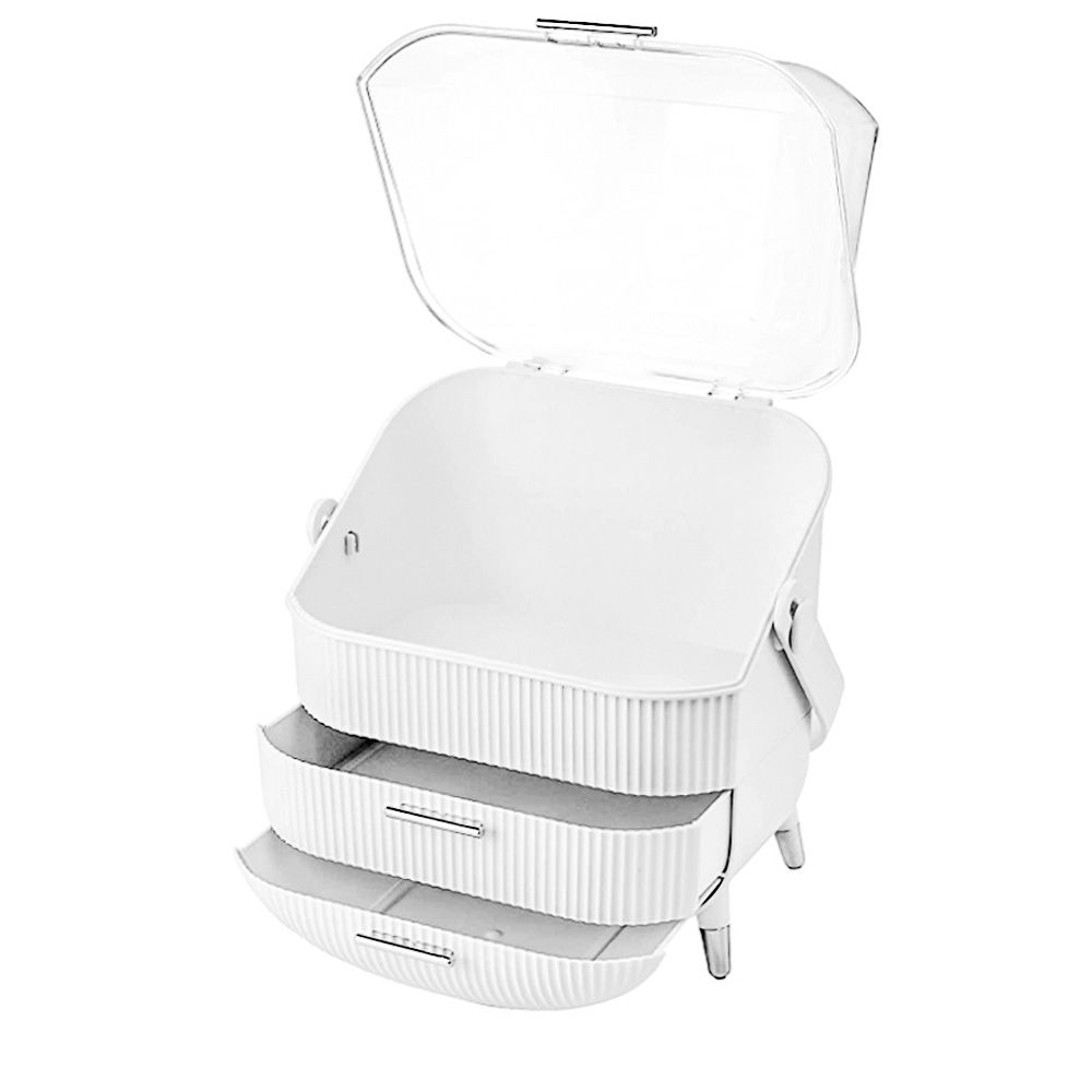 Dustproof Makeup Organiser – Cosmetic Storage Drawer Box with Display Stand VXN Beauty