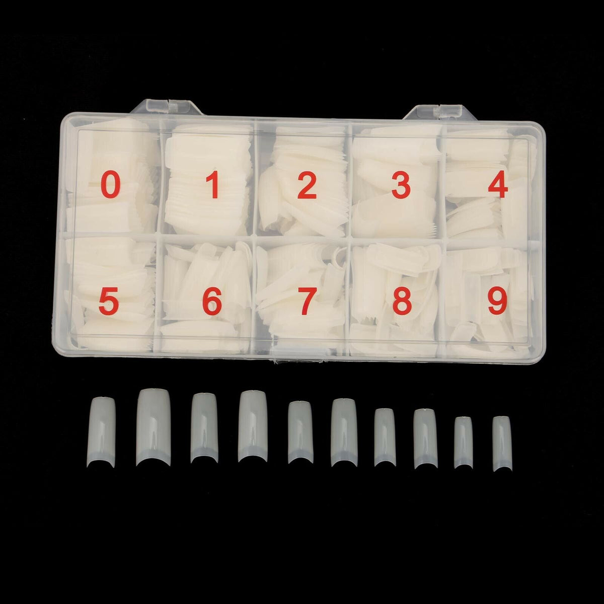 500Pcs Fake French Nail Tips White Clear Stiletto False Gel Pointy Art Acrylic VXN Beauty