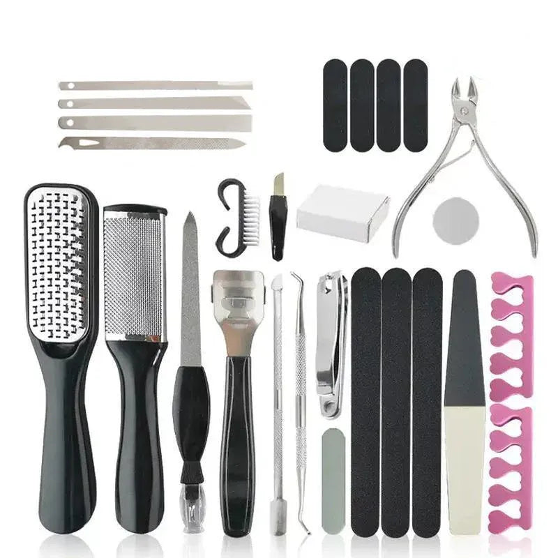 27PCS Pedicure Manicure Tool Set with Callus Remover and Nail Care Kit VXN Beauty