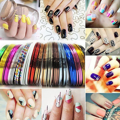 30Pcs Diy Nail Art Painting Drawing Design Brushes Dotting Pen Tool Pen Kit VXN Beauty