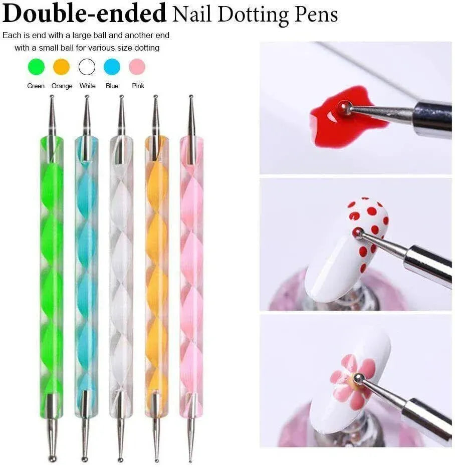 30Pcs Diy Nail Art Painting Drawing Design Brushes Dotting Pen Tool Pen Kit VXN Beauty