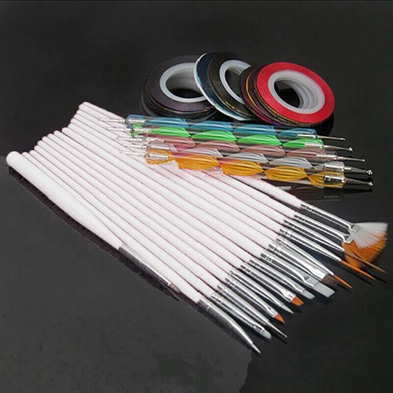 30Pcs Diy Nail Art Painting Drawing Design Brushes Dotting Pen Tool Pen Kit VXN Beauty